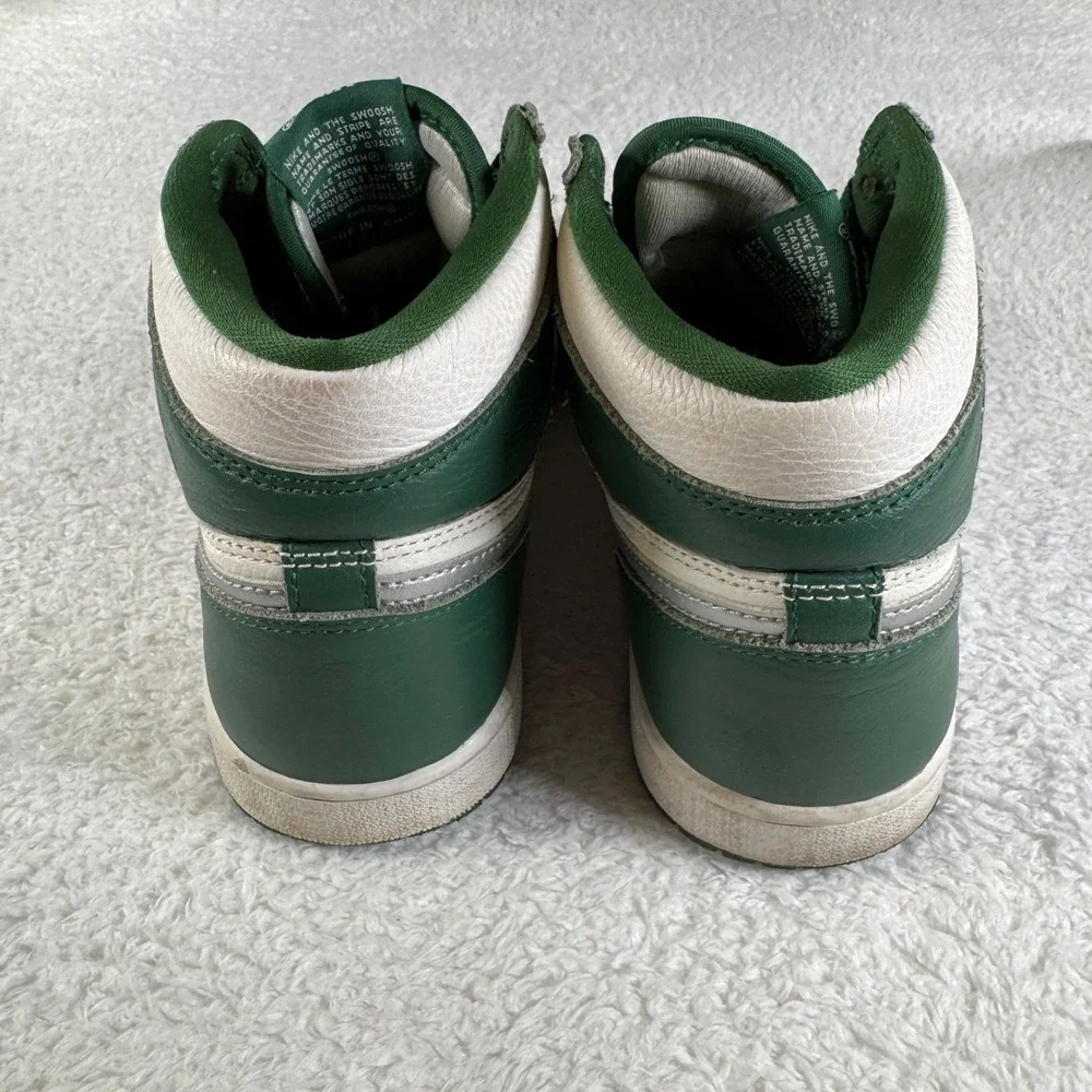 Size 8 - Men's Nike Air Jordan 1 Retro High OG Shoes Gorge Green Silver Sneakers